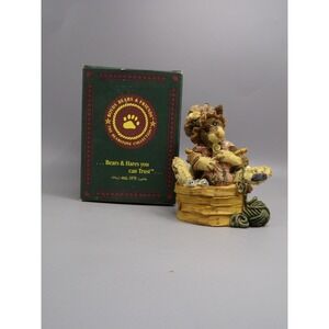 Vintage Boyds Bears Lidded Trinket Box -‎ 'Cookie Catberg…Knittin' Kitten'